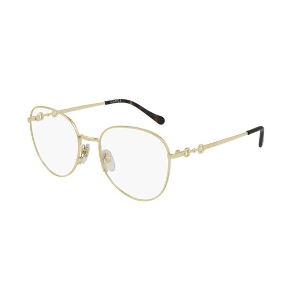 NEW GUCCI GG0880O 004 EYEGLASSES GOLD WOMEN GUCCI EYEWEAR - Picture 1 of 2